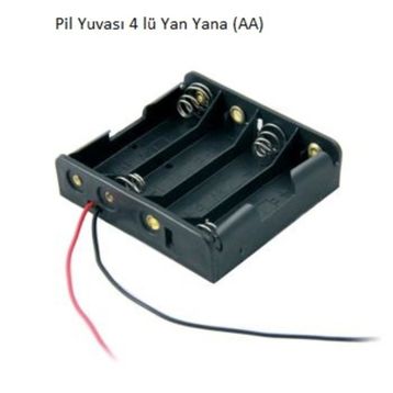 4'lü Yan Yana Pil Yuvası
