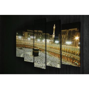 5 Parçalı Kabe Kanvas Tablo