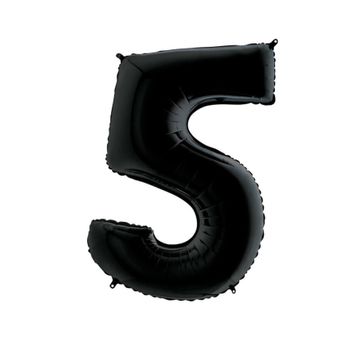 5 Rakam Siyah 100 cm Folyo Balon