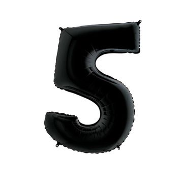 5 Rakam Siyah 100 cm Folyo Balon