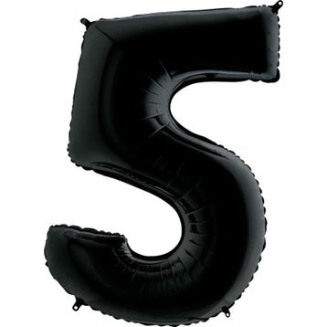5 Rakam Siyah 100 cm Folyo Balon