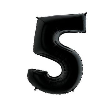 5 Rakam Siyah 100 cm Folyo Balon