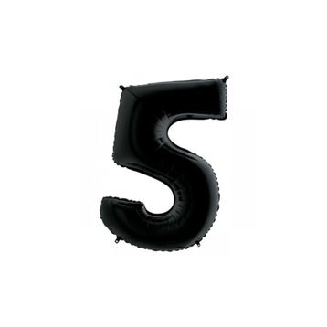 5 Rakam Siyah 100 cm Folyo Balon