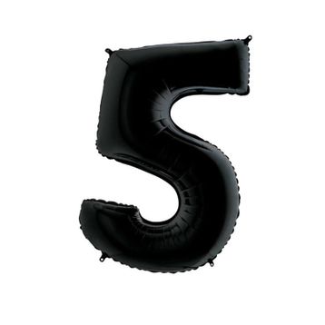 5 Rakam Siyah 100 cm Folyo Balon
