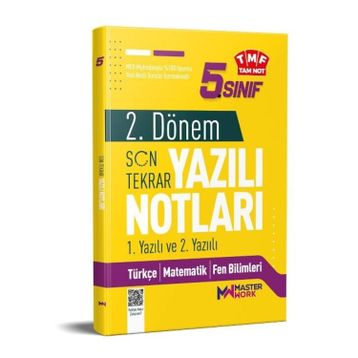 5. Sınıf 2. Dönem 1. ve 2. Yazılı Notları Son Tekrar Master Work Yayınları