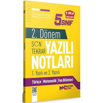 5. Sınıf 2. Dönem 1. ve 2. Yazılı Notları Son Tekrar Master Work Yayınları