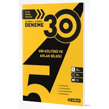 5. Sınıf Din Kültürü ve Ahlak Bilgisi 30'lu Deneme - Hız Yayınları