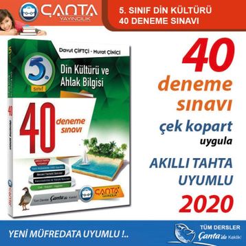 5. Sınıf Din Kültürü ve Ahlak Bilgisi 40 Branş Denemesi Davut Çiftçi-Çanta Yayınları