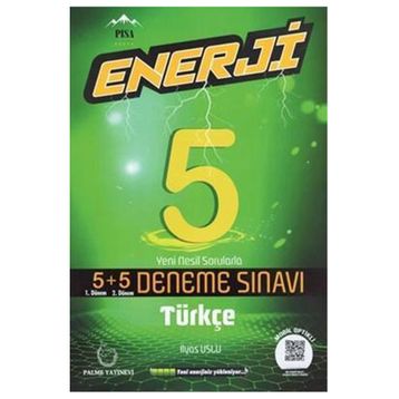 5. Sınıf Enerji Türkçe Deneme Sınavı 5+5 Onlu Palme Yayınları