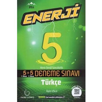 5. Sınıf Enerji Türkçe Deneme Sınavı 5+5 Onlu Palme Yayınları