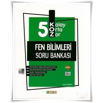 5. Sınıf Fen Bilimleri Koz Soru Bankası-Gama Okul Yayınları