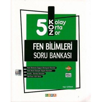 5. Sınıf Fen Bilimleri Koz Soru Bankası-Gama Okul Yayınları