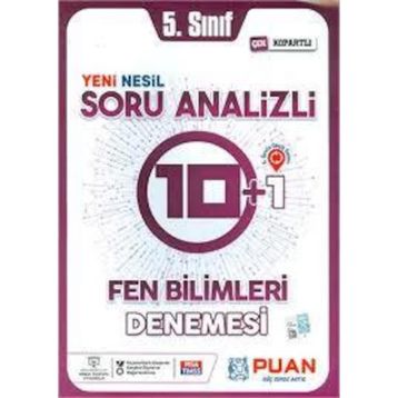 5. Sınıf Fen Bilimleri Soru Analizli 10+1 Deneme-Puan Yayınları