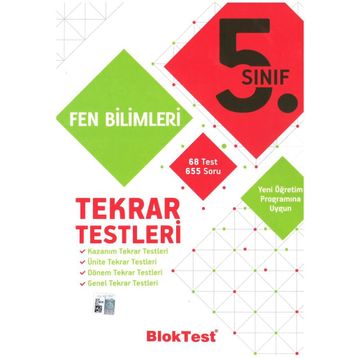 5. Sınıf Fen Bilimleri Tekrar Testleri Tudem Yayınları
