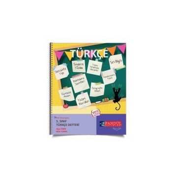 5. Sınıf Türkçe Defteri Pandül Yayınları