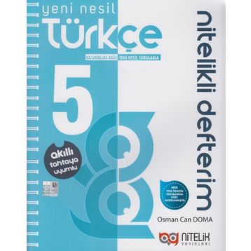 5. Sınıf Türkçe Nitelikli Defterim Nitelik Yayınları