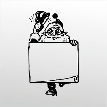 50 cm Noel Baba Folyo Sticker