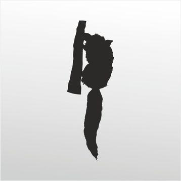 50 cm Rakun Folyo Sticker