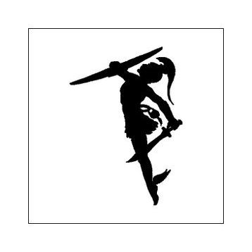 50 cm Savaşçı Kadın Folyo Sticker