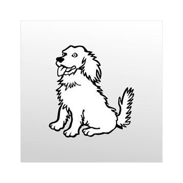 50 cm Sevimli Köpek Folyo Sticker