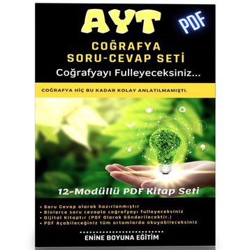 500 Sayfalık Pdf Ayt Coğrafya Hazırlık Kitabı