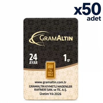 50X1 gr 24 Ayar Külçe Altın