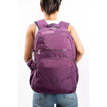 571 Collections 571-1B Ultra Hafif Çok Cepli Su Geçirmez Unisex Mor Sırt Çantası