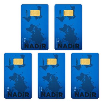 5X2.5 gr 24 Ayar Külçe Altın