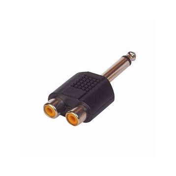 6.3 mm Mono Erkek 2 Rca Dişi Çevirici