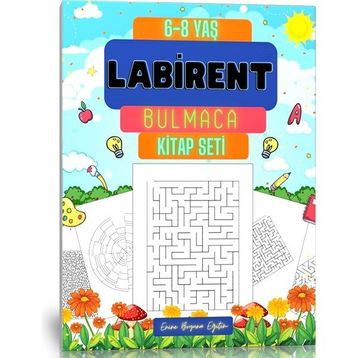 6-8 Yaş 3 Kitap Labirent Bulmaca Kitap Seti