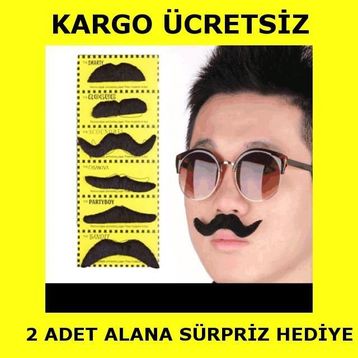 6 Adet Takma Bıyık Seti