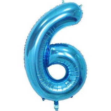 6 Rakam Grabo Mavi 100 cm Folyo Balon