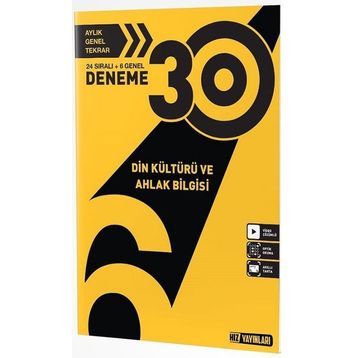 6. Sınıf Din Kültürü ve Ahlak Bilgisi 30'lu Deneme - Hız Yayınları