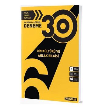 6. Sınıf Din Kültürü ve Ahlak Bilgisi 30'lu Deneme - Hız Yayınları