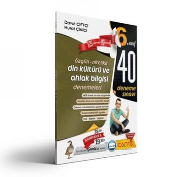 6. Sınıf Din Kültürü ve Ahlak Bilgisi 40 Branş Denemesi Davut Çiftçi-Çanta Yayınları