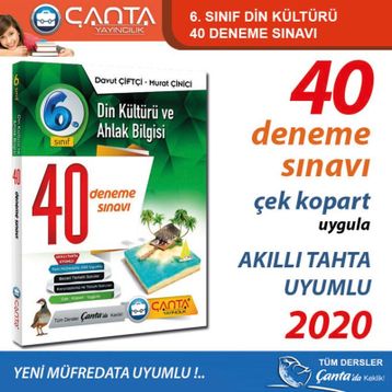 6. Sınıf Din Kültürü ve Ahlak Bilgisi 40 Branş Denemesi Davut Çiftçi-Çanta Yayınları