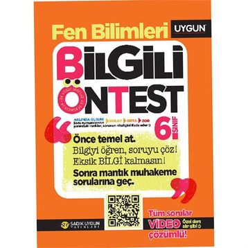 6. Sınıf Fen Bilimleri Bilgili Ön Test-Sadık Uygun Yayınları