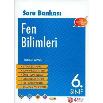 6.Sınıf Fen Bilimleri Soru Bankası/4 Adım Yayınları