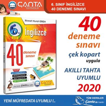 6. Sınıf İngilizce 40 Deneme Sınavı Çanta Yayınları