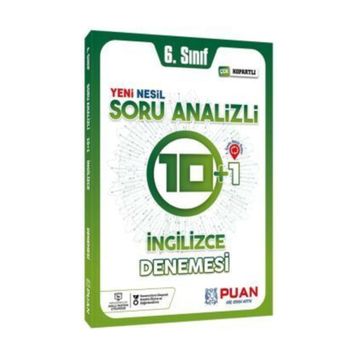 6. Sınıf İngilizce Soru Analizli 10+1 Deneme Puan Yayınları