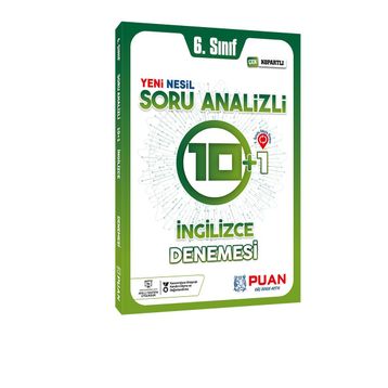 6. Sınıf İngilizce Soru Analizli 10+1 Deneme Puan Yayınları