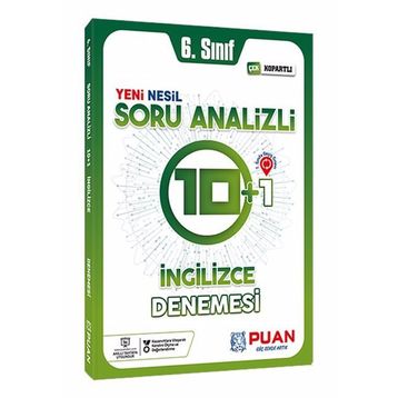 6. Sınıf İngilizce Soru Analizli 10+1 Deneme Puan Yayınları