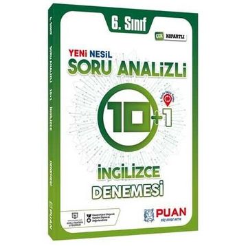 6. Sınıf İngilizce Soru Analizli 10+1 Deneme Puan Yayınları