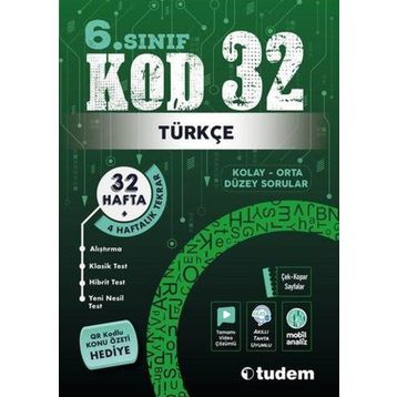 6. Sınıf KOD 32 Türkçe Tudem Eğitim