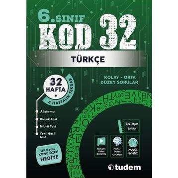 6. Sınıf KOD 32 Türkçe Tudem Eğitim