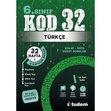6. Sınıf KOD 32 Türkçe Tudem Eğitim