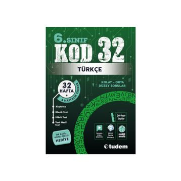 6. Sınıf KOD 32 Türkçe Tudem Eğitim