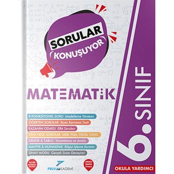 6. Sınıf Matematik Sorular Konuşuyor Soru Bankası-Pruva Akademi Yayınları
