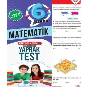 6. Sınıf Matematik Yeni Nesil Video Çözümlü Yaprak Test-Evrensel İletişim