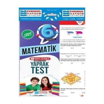 6. Sınıf Matematik Yeni Nesil Video Çözümlü Yaprak Test-Evrensel İletişim
